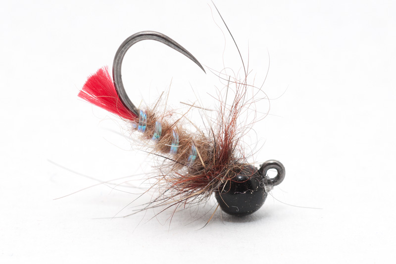 White Bead Red Tag Jig 