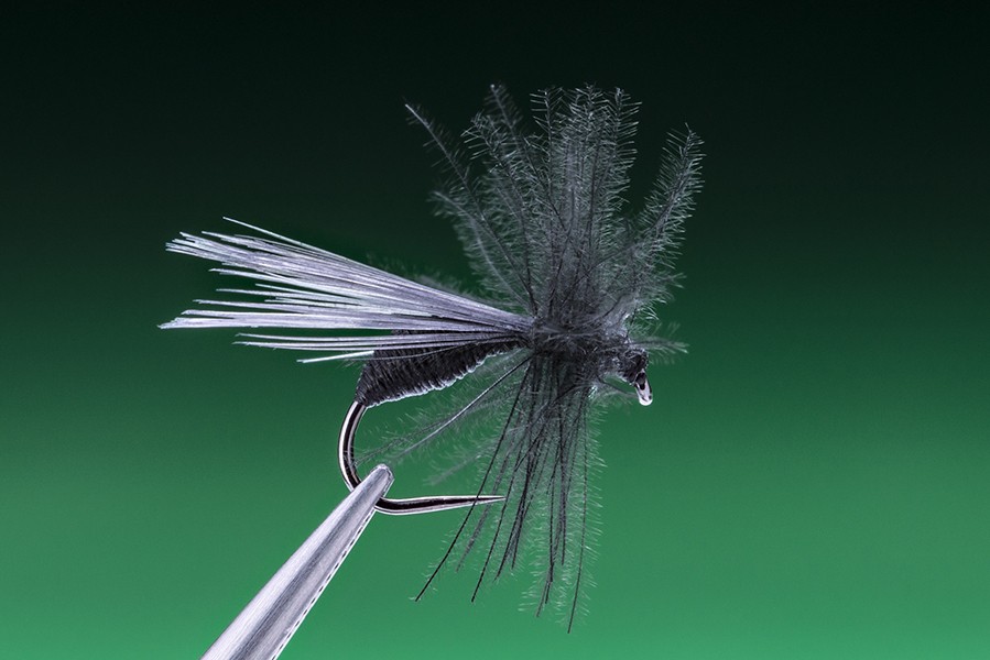black  and with cdc hackle